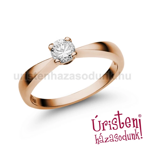 E23RB30 - GYÉMÁNT:  0.30 CT (=4.2mm Ø) Eljegyzési Gyűrű