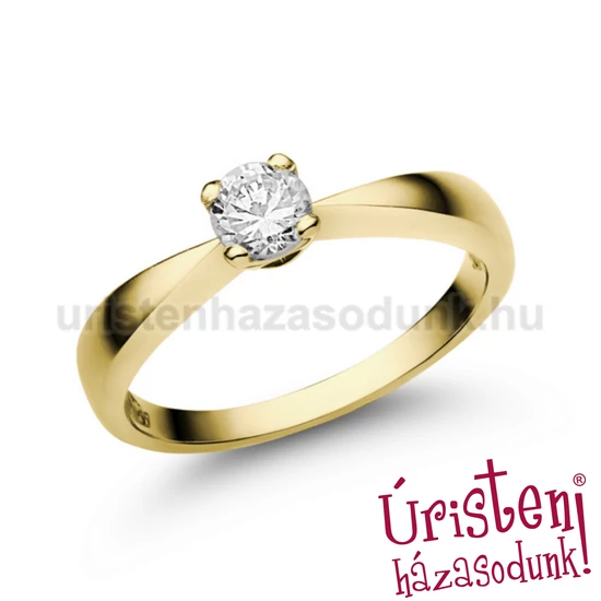 E23SB27 - GYÉMÁNT:  0.27 CT (=4.1mm Ø) Eljegyzési Gyűrű