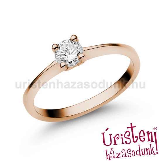 E25RB35 - GYÉMÁNT:  0.35 CT (=4.5mm Ø) Eljegyzési Gyűrű
