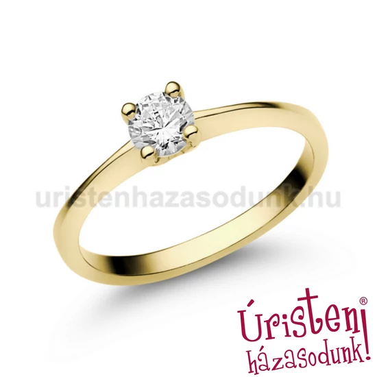 E25SB35 - GYÉMÁNT:  0.35 CT (=4.5mm Ø) Eljegyzési Gyűrű