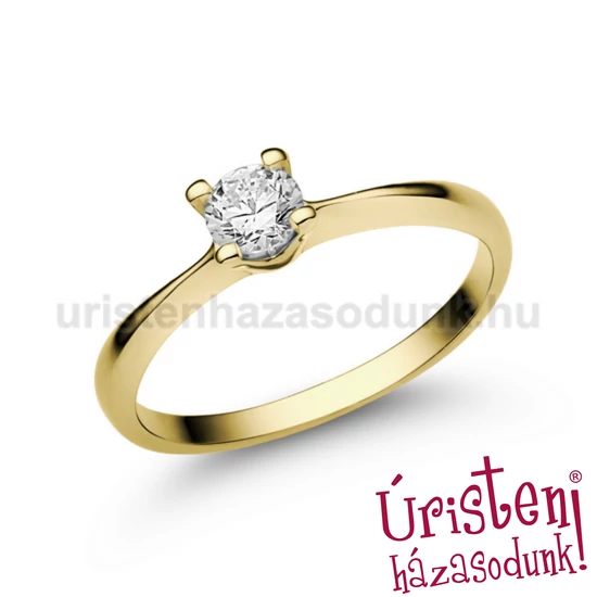 E26SB25 - GYÉMÁNT:  0.25 CT (=4.0mm Ø) Eljegyzési Gyűrű