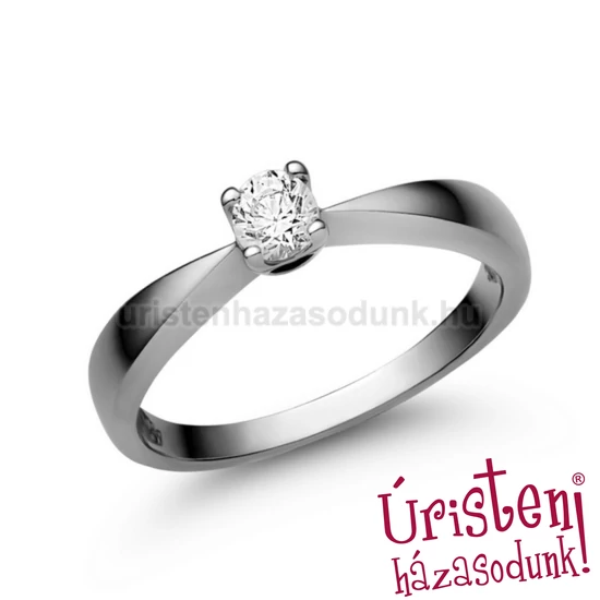 E2FB20 - GYÉMÁNT:  0.20 CT (=3.7mm Ø) Eljegyzési Gyűrű