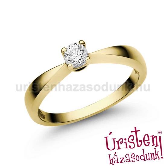 E2SB20 - GYÉMÁNT:  0.20 CT (=3.7mm Ø) Eljegyzési Gyűrű