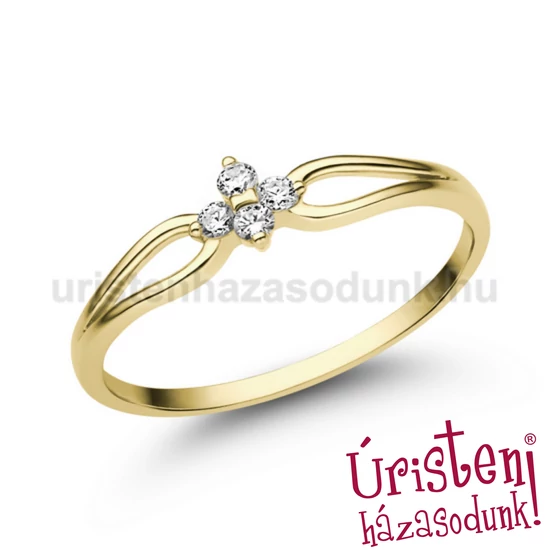 E305SB09 - GYÉMÁNT:  0.09 CT (1.75mm Ø) Eljegyzési Gyűrű