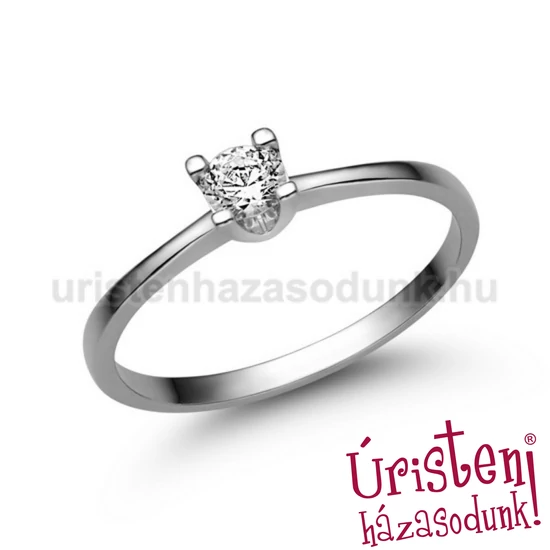 E309FB18 - GYÉMÁNT:  0.18 CT (=3.6mm Ø) Eljegyzési Gyűrű