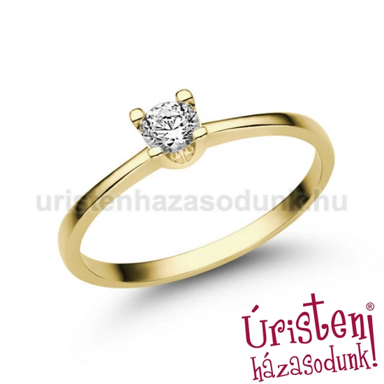 E309SB16 - GYÉMÁNT:  0.16 CT (=3.5mm Ø) Eljegyzési Gyűrű