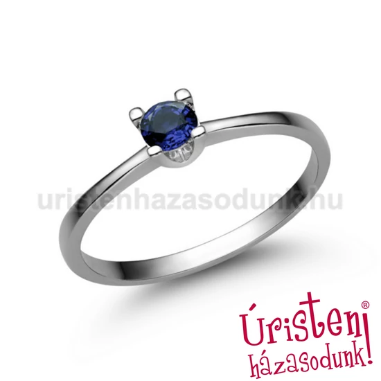E309FZK - KÉK ZAFÍR KÖVES Eljegyzési gyűrű