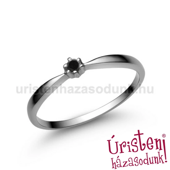 E30FBB - FEKETE GYÉMÁNT - Eljegyzési gyűrű
