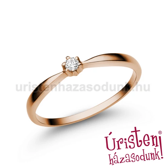E30RB07 - GYÉMÁNT:  0.07 CT (=2.6mm Ø) Eljegyzési Gyűrű