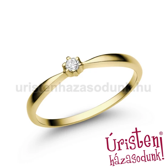 E30SB06 - GYÉMÁNT:  0.06 CT (=2.5mm Ø) Eljegyzési Gyűrű