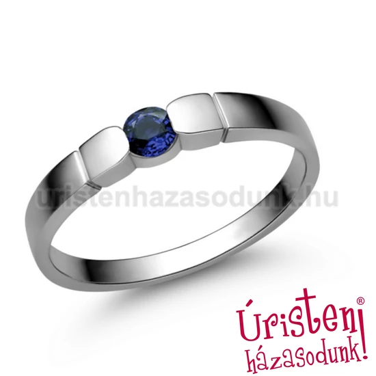 E310FZK - KÉK ZAFÍR KÖVES Eljegyzési gyűrű