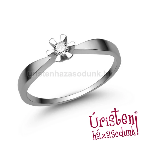 E315FB06 - GYÉMÁNT:  0.06 CT (=2.5mm Ø) Eljegyzési Gyűrű