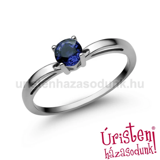 E322FZK - KÉK ZAFÍR KÖVES Eljegyzési gyűrű