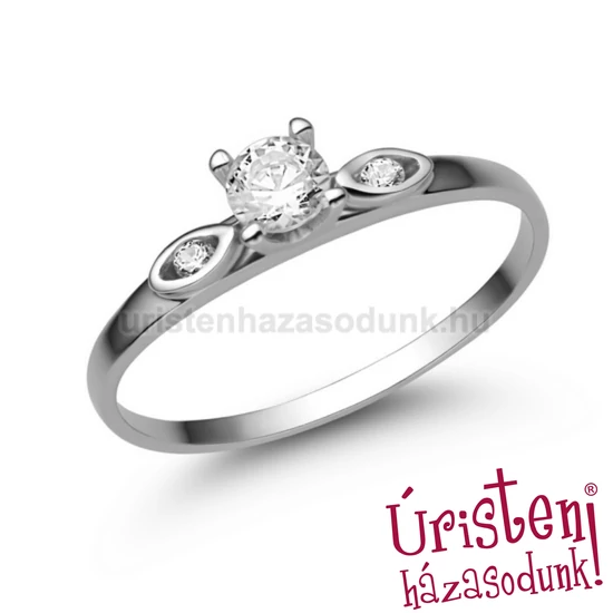 E327FB28 - GYÉMÁNT:  0.28 CT (4.0mm Ø) Eljegyzési Gyűrű