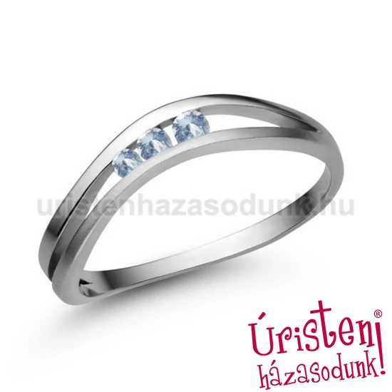 E329FK - AKVAMARIN Eljegyzési gyűrű