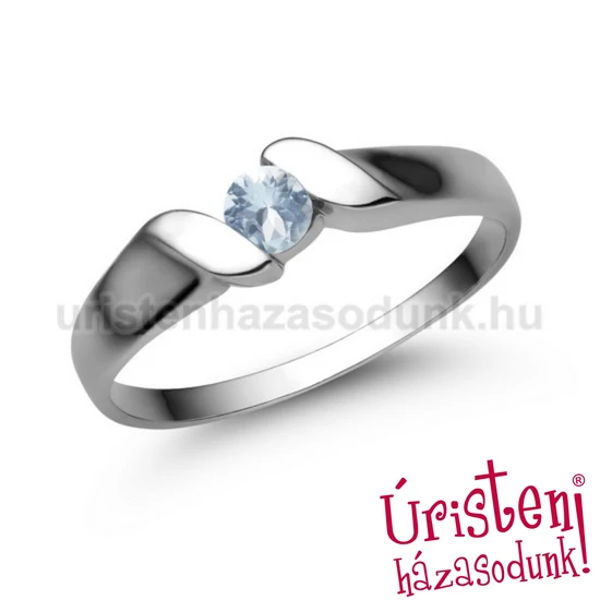 E332FK - AKVAMARIN Eljegyzési gyűrű