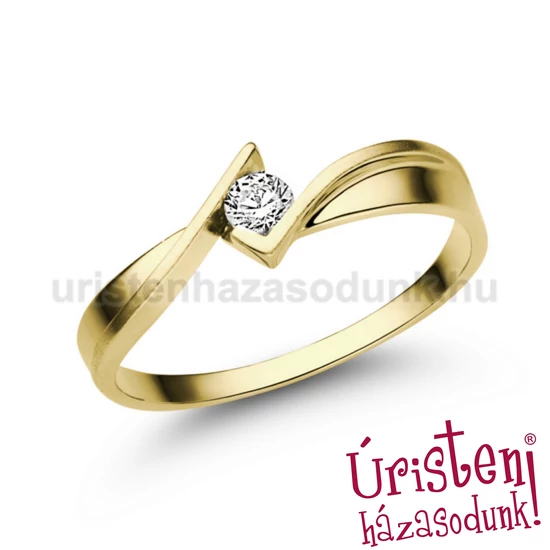 E334SB12 - GYÉMÁNT:  0.12 CT (=3.1mm Ø) Eljegyzési Gyűrű