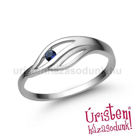 E335FZK - KÉK ZAFÍR KÖVES Eljegyzési gyűrű