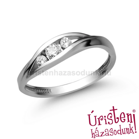 E337FB15 - GYÉMÁNT:  0.15 CT (2.75mm Ø) Eljegyzési Gyűrű