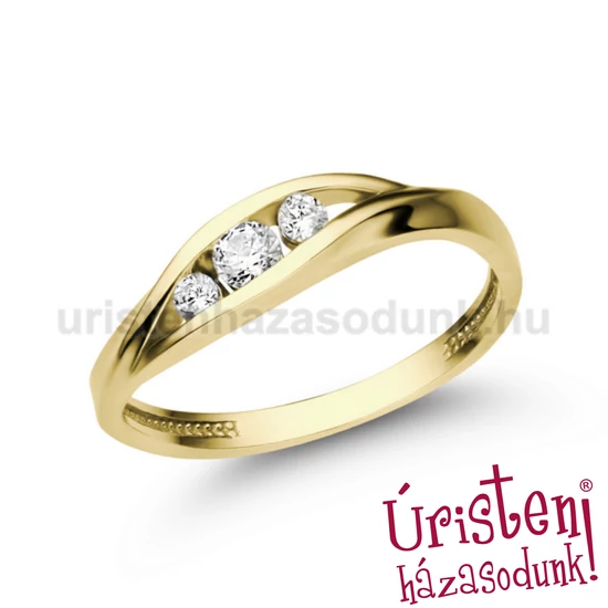 E337SB15 - GYÉMÁNT:  0.15 CT (2.75mm Ø) Eljegyzési Gyűrű