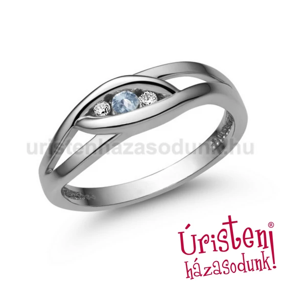 E354FK_B - AKVAMARIN - GYÉMÁNT Eljegyzési gyűrű