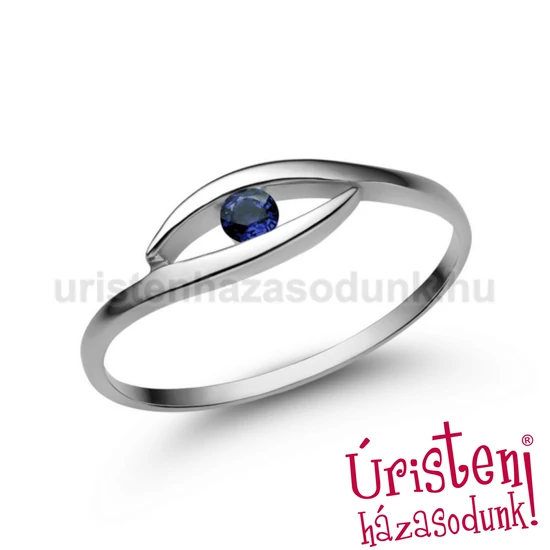 E355FZK - KÉK ZAFÍR KÖVES Eljegyzési gyűrű