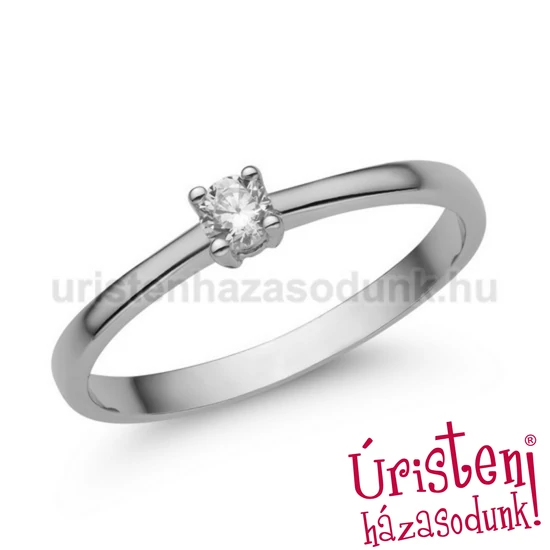 E365FB12 - GYÉMÁNT:  0.12 CT (=3.1mm Ø) Eljegyzési Gyűrű