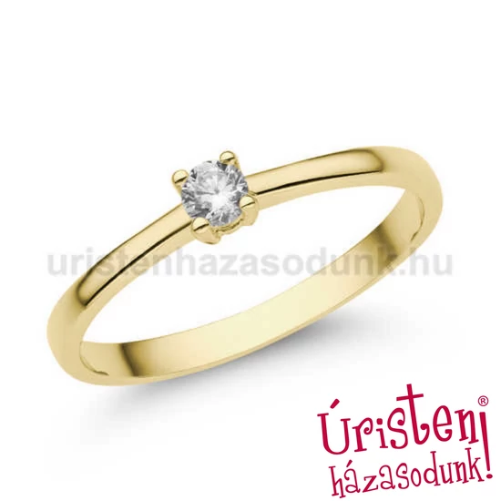 E365SB11 - GYÉMÁNT:  0.11 CT (=3.0mm Ø) Eljegyzési Gyűrű