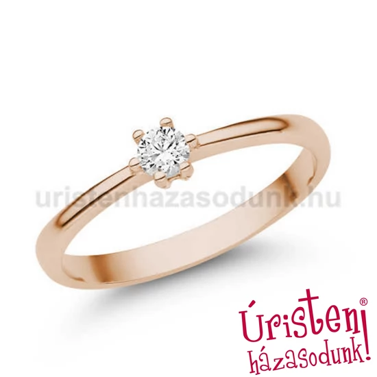 E366RB11 - GYÉMÁNT:  0.11 CT (=3.0mm Ø) Eljegyzési Gyűrű