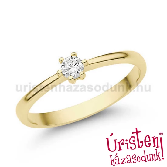 E366SB11 - GYÉMÁNT:  0.11 CT (=3.0mm Ø) Eljegyzési Gyűrű