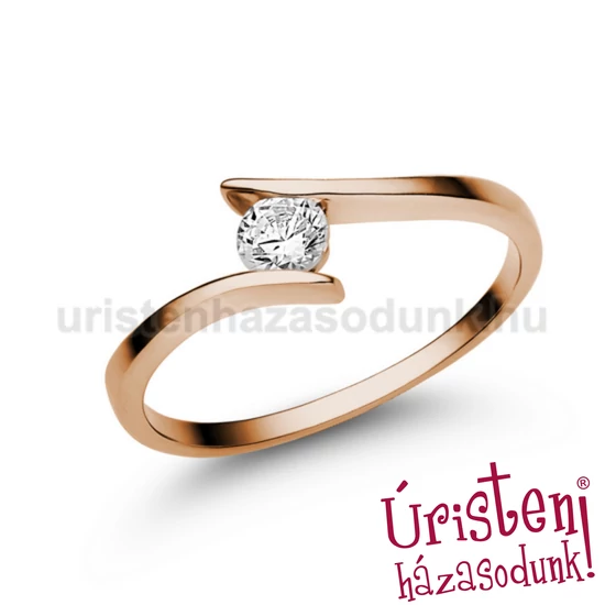 E3RB25 - GYÉMÁNT:  0.25 CT (=4.0mm Ø) Eljegyzési Gyűrű