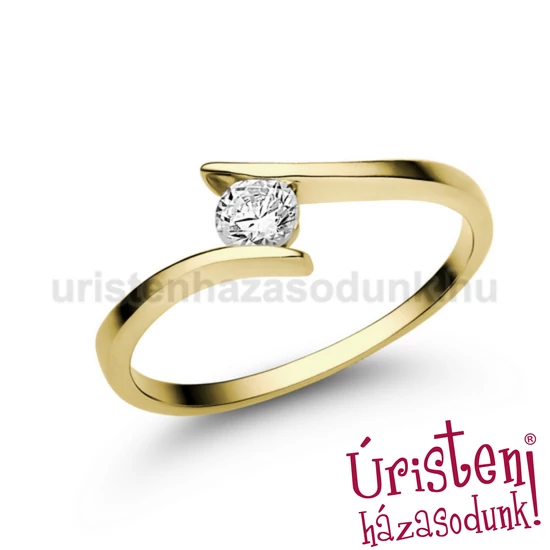 E3SB25 - GYÉMÁNT:  0.25 CT (=4.0mm Ø) Eljegyzési Gyűrű
