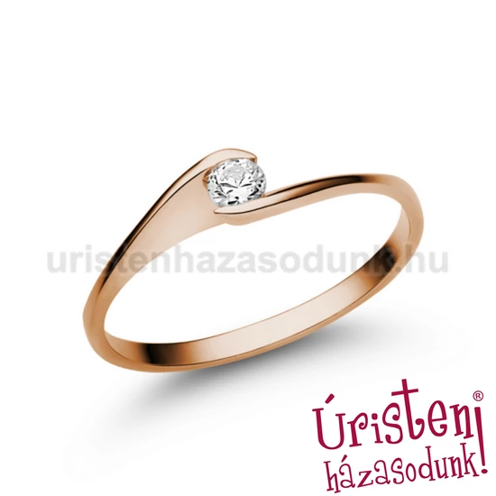 E5RB13 - GYÉMÁNT:  0.13 CT (=3.25mm Ø) Eljegyzési Gyűrű