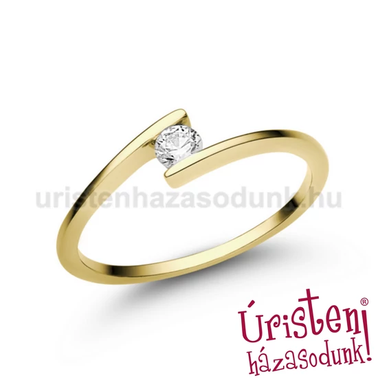 E7SB14 - GYÉMÁNT:  0.14 CT (=3.3mm Ø) Eljegyzési Gyűrű