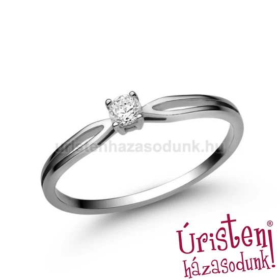 E8FB09 - GYÉMÁNT:  0.09 CT (=2.8mm Ø) Eljegyzési Gyűrű