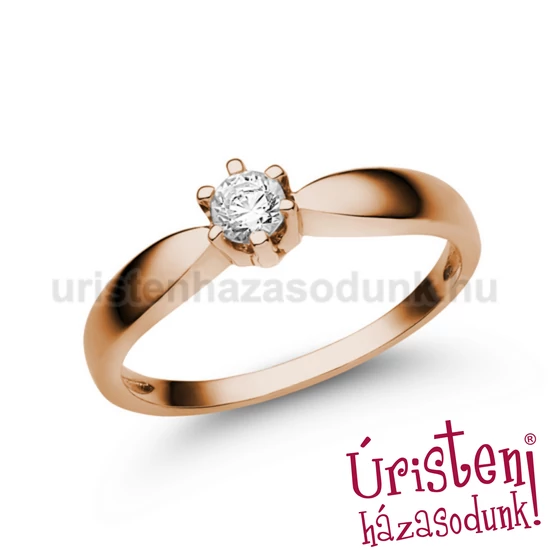 E9RB19 - GYÉMÁNT:  0.19 CT (=3.65mm Ø) Eljegyzési Gyűrű