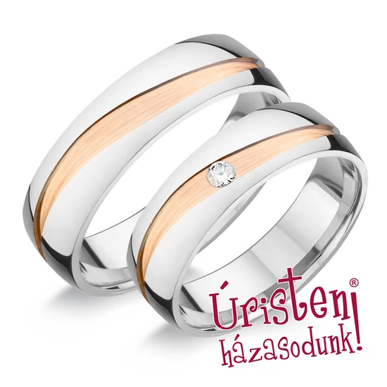 UHAG067 EZÜST KARIKAGYŰRŰ CIRKÓNIA KŐVEL