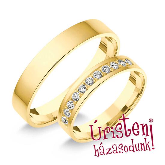 4SL11C KLASSZIKUS KARIKAGYŰRŰ CIRKÓNIA KÖVEKKEL