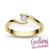 E14SB18 - GYÉMÁNT:  0.18 CT (=3.6mm Ø) Eljegyzési Gyűrű