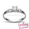 E327FB28 - GYÉMÁNT:  0.28 CT (4.0mm Ø) Eljegyzési Gyűrű